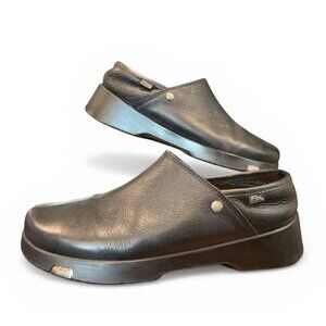 Footprints Birkenstock Black Grain Leather Split Toe Loafer Shoes Mens 44 US 11